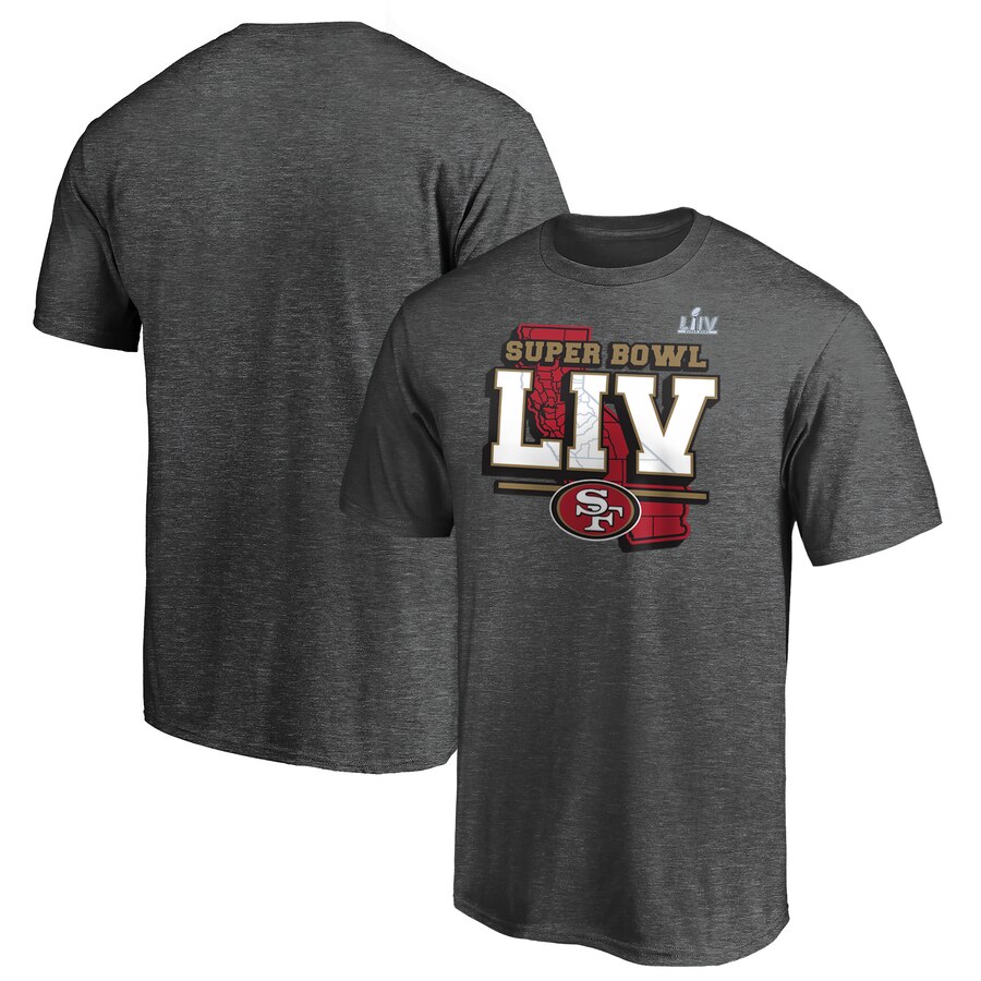 Men's San Francisco 49ers NFL Heather Charcoal Super Bowl LIV Bound Eligible T-Shirt